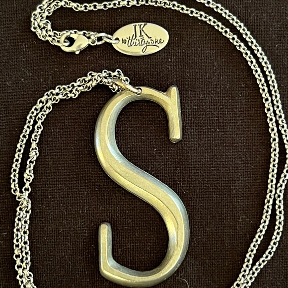 Initial “S” Pendant in Pewter - Picture 6 of 10
